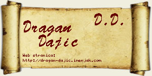 Dragan Dajić vizit kartica